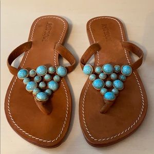 Mystique Sandals with turquoise top.